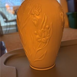 Elegant Lenox Cream  Vase with Floral Design